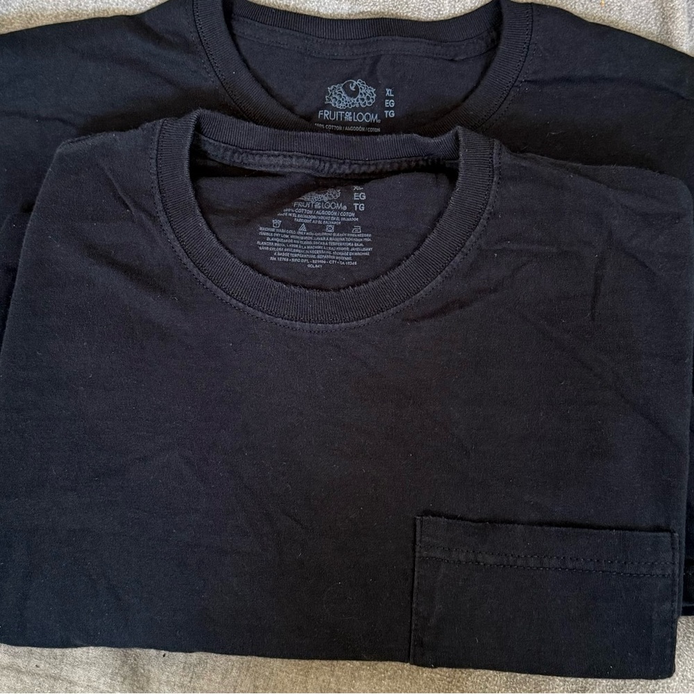 2-Fruit of the Loom Men's Dark Tee shirts